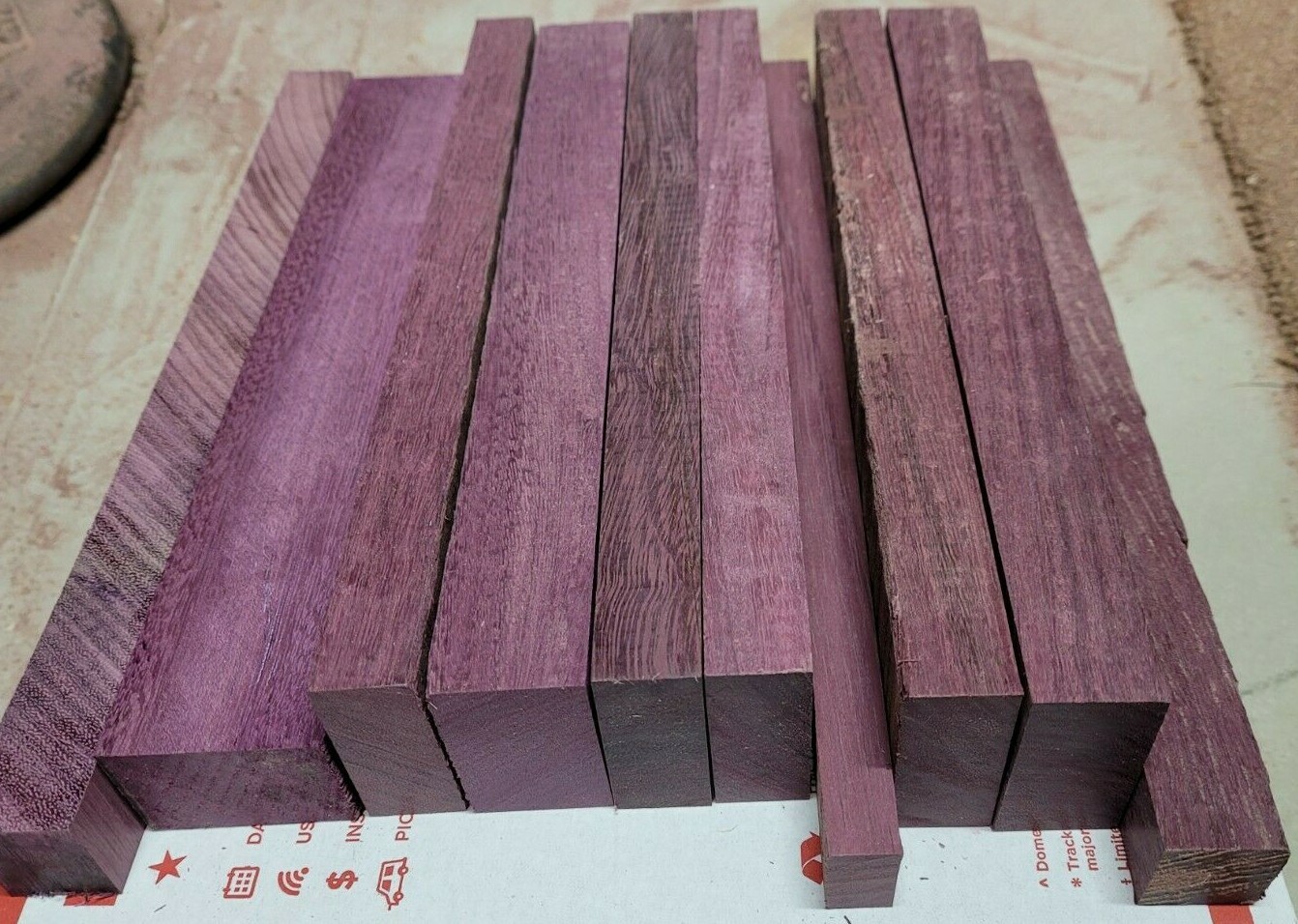 Exotic Solid Purpleheart Scrap Wood Lumber Purple Heart Hardwood Kiln Dried!
