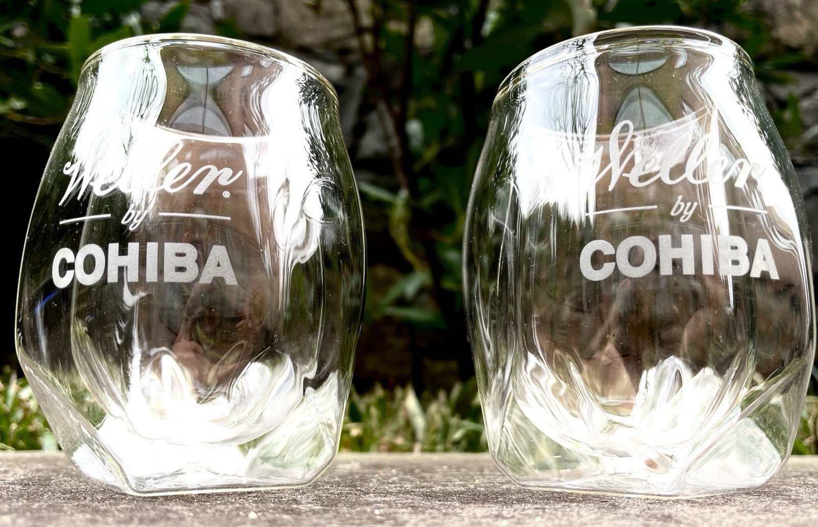 Rare Cohiba Weller Cigars Bourbon Glasses, Set of 2