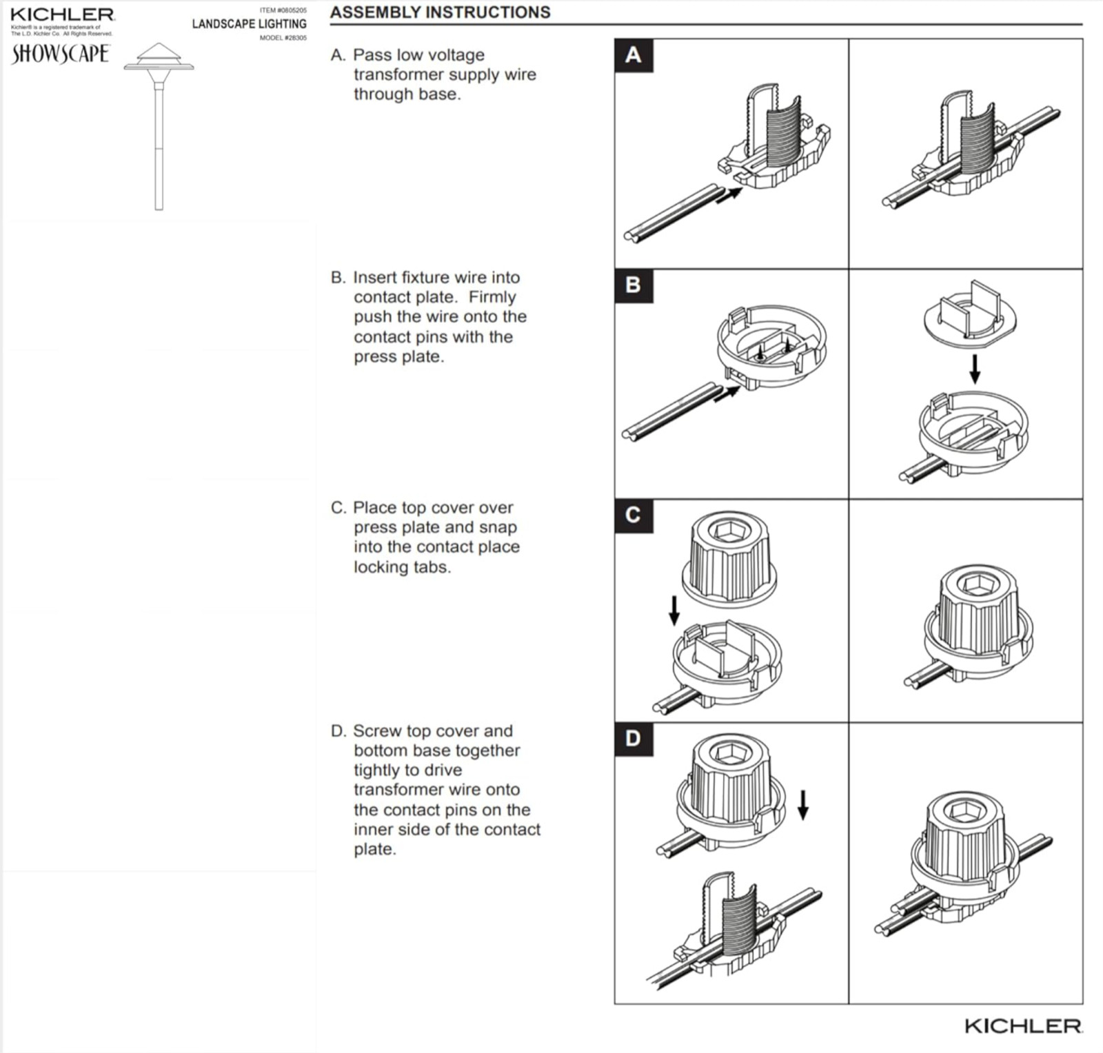 Kichler 3-Watt Low Voltage Hardwired LED Landscape Path Light Olde Bronze 3000K