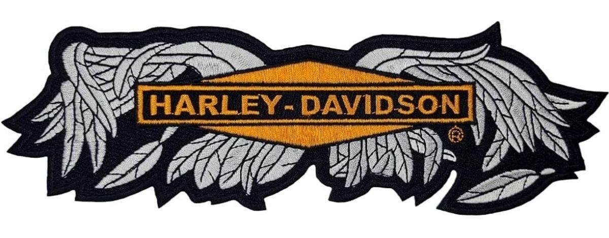 Harley Davidson Broken Wing Embroidered JACKET VEST BACK PATCH - 9.5"x3" inch