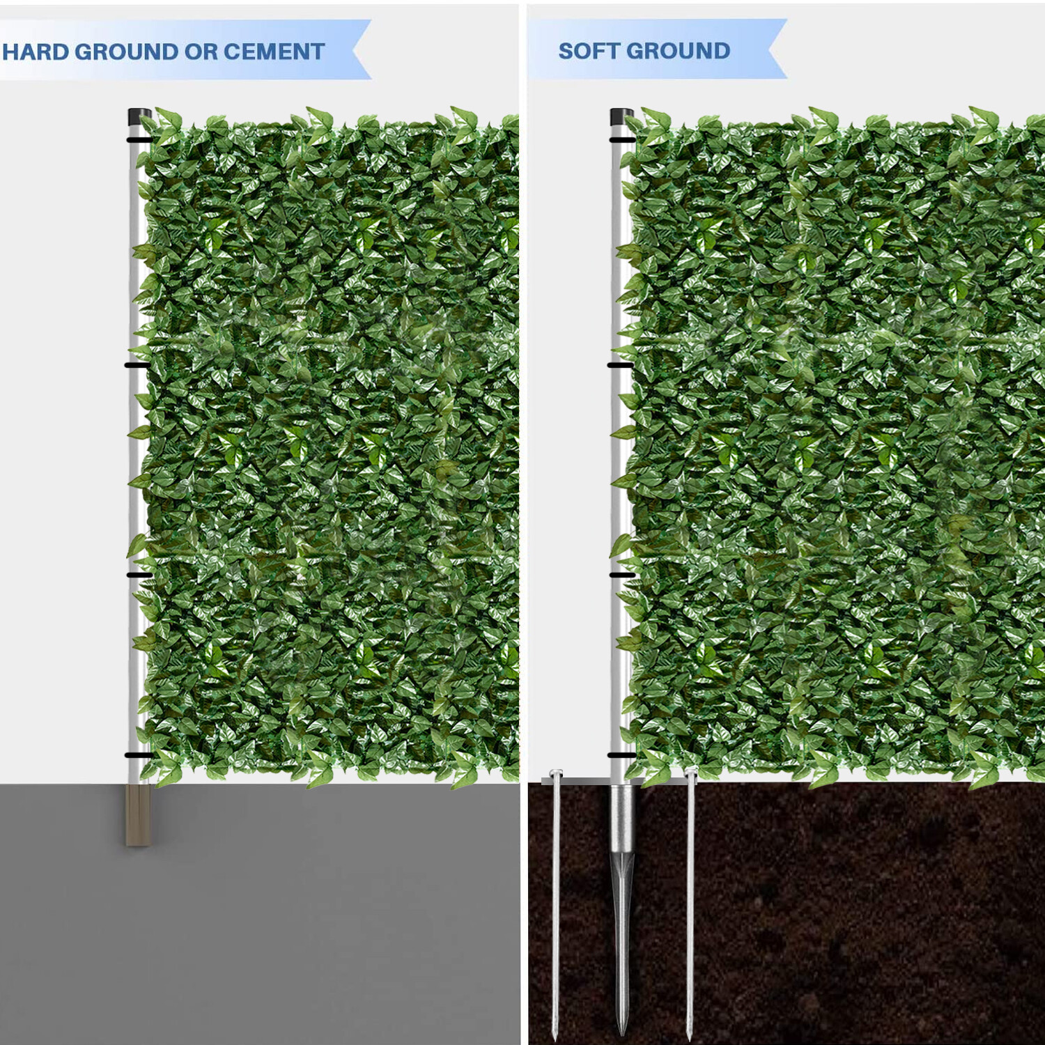 4x14 ft Artificial Faux Ivy Leaf Privacy Fence Screen Wall Hedge Decor