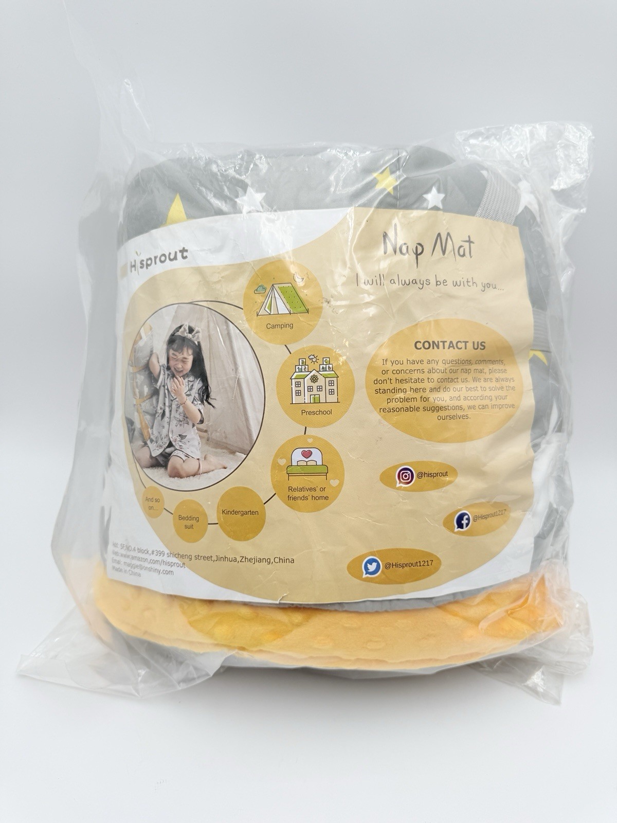 Hi Sprout Kids Toddler Lightweight and Soft Nap Mat, Minky Dotand Cotton-Star