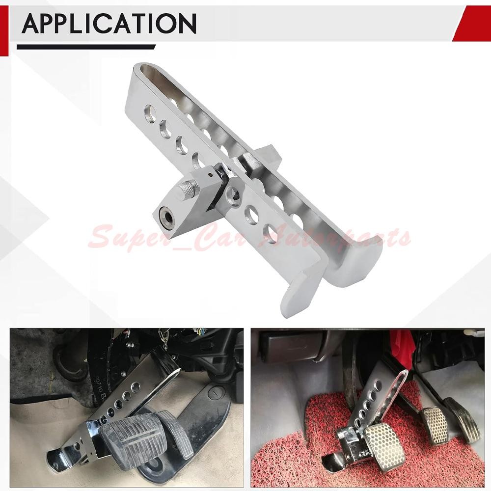 Stainless Steel Brake Pedal Lock Security Car Auto Clutch Lock Anti-theft W/3Key