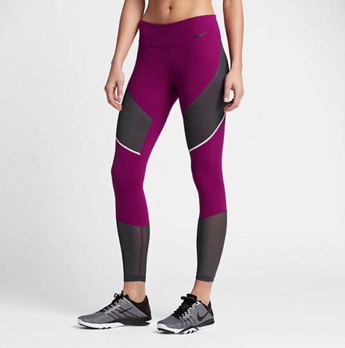$115 NEW Womens NIKE POWER LEGENDARY MID RISE TRAINING TIGHTS 874712 MEDIUM
