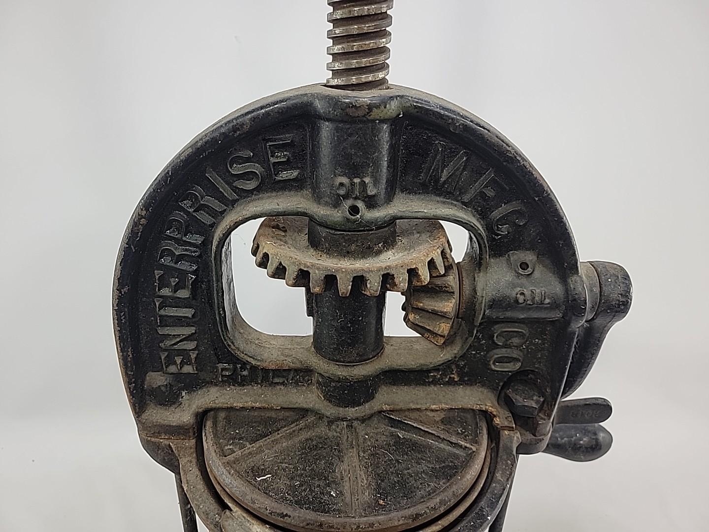 Antique Cast Iron Enterprise 4 Quart Fruit Press & Sausage Stuffer No. 25