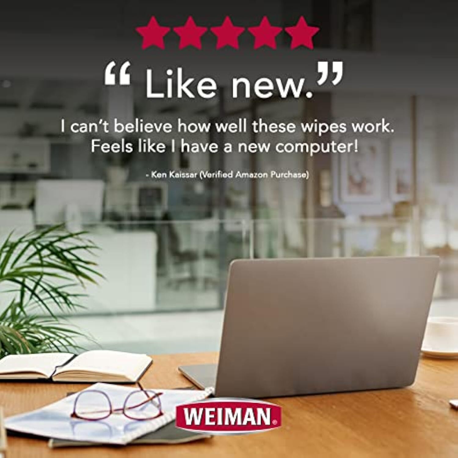 Weiman Disinfecting Electronic Cleaning Wipes For Keyboards, Tablets, E-readers,