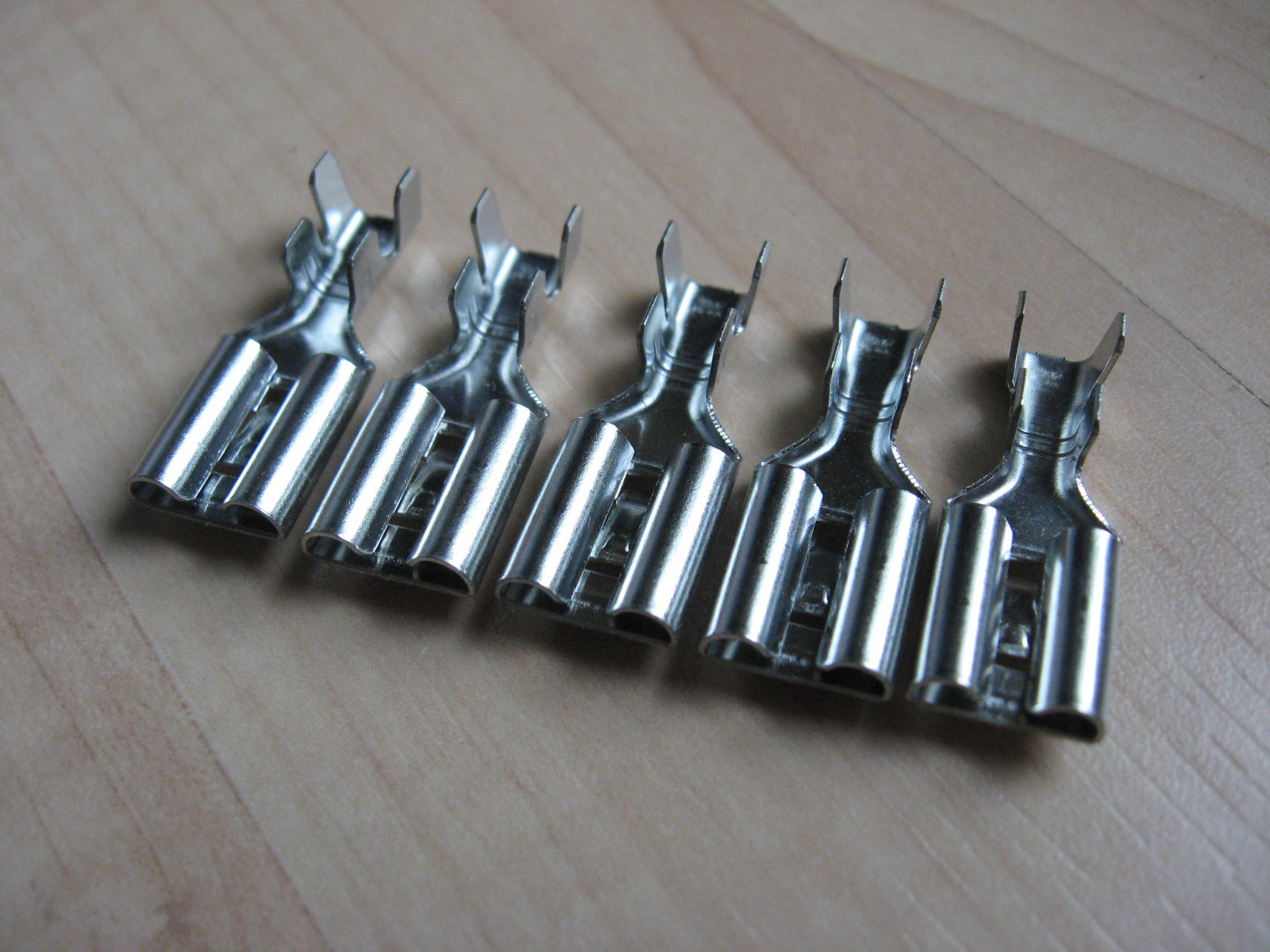 Lot (5) Crimp Terminal Connector Tinned w/ Tab 9.5mm 3/8" Female 10-6AWG #E84AC