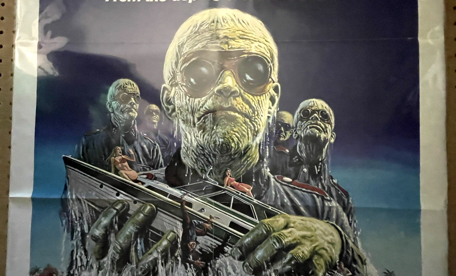 ORIG. MOVIE POSTER~ SHOCK WAVES~ PETER CUSHING~1977~ SHOCK WAVE~ONE SHEET 27X41