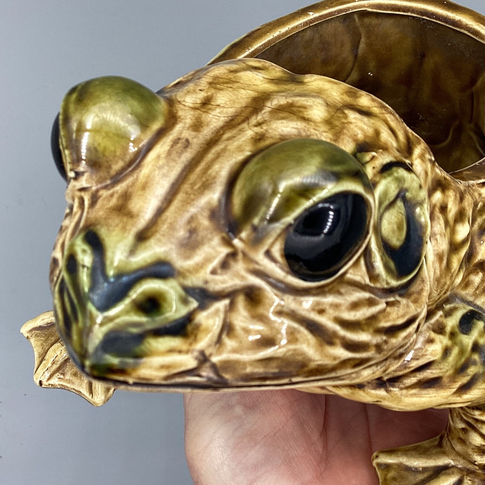 Vintage Frog Toad Art Ceramic Planter for Garden Home Decor