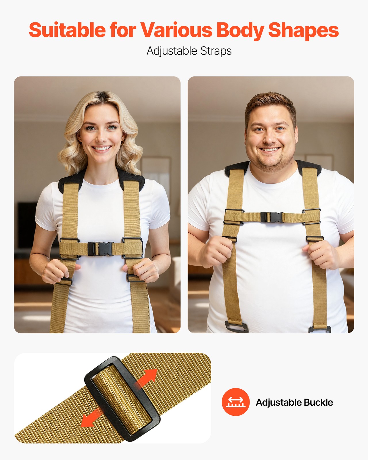 VEVOR Moving Straps Holds up to 1000 lbs 2-Person Lifting and Moving System