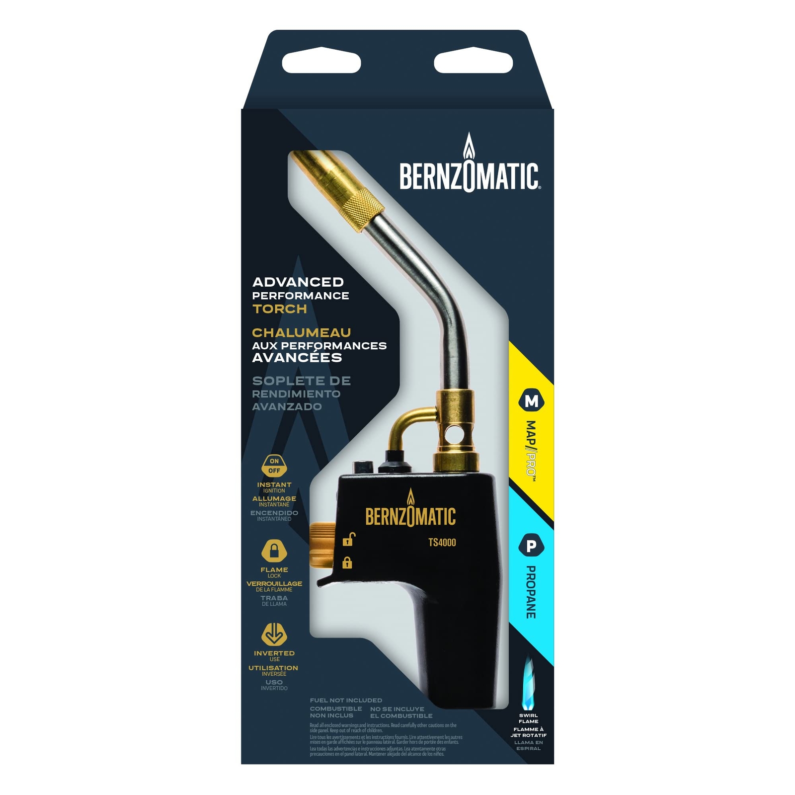 Bernzomatic Map Pro Gas Cylinder 3-Pack with Advanced Performance Torch TS4000T