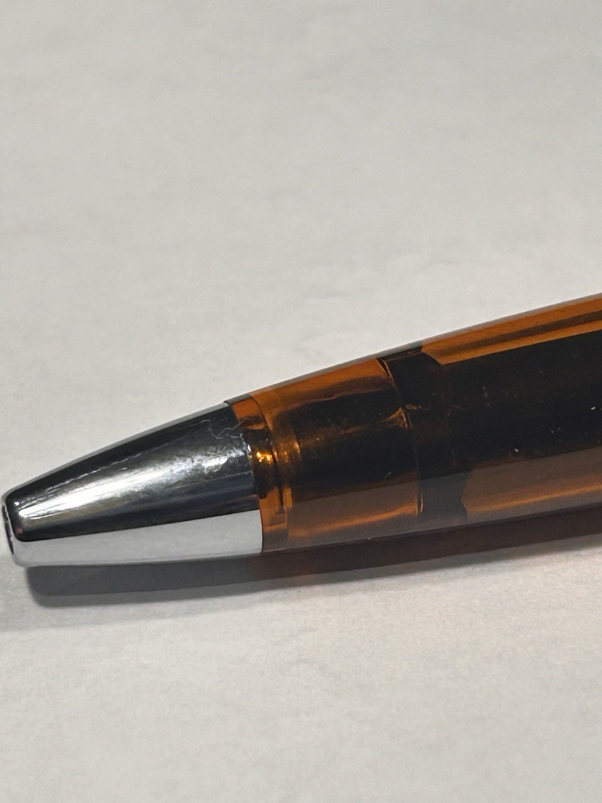 Cross Solo Translucent Red/Orange Ballpoint Pen Vintage