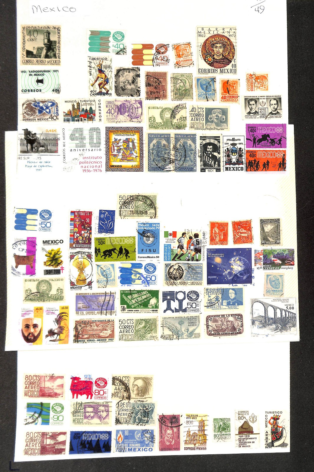 Mexico Stamp Collection on 60 Scott International Pages, 1856-1978 (BE)