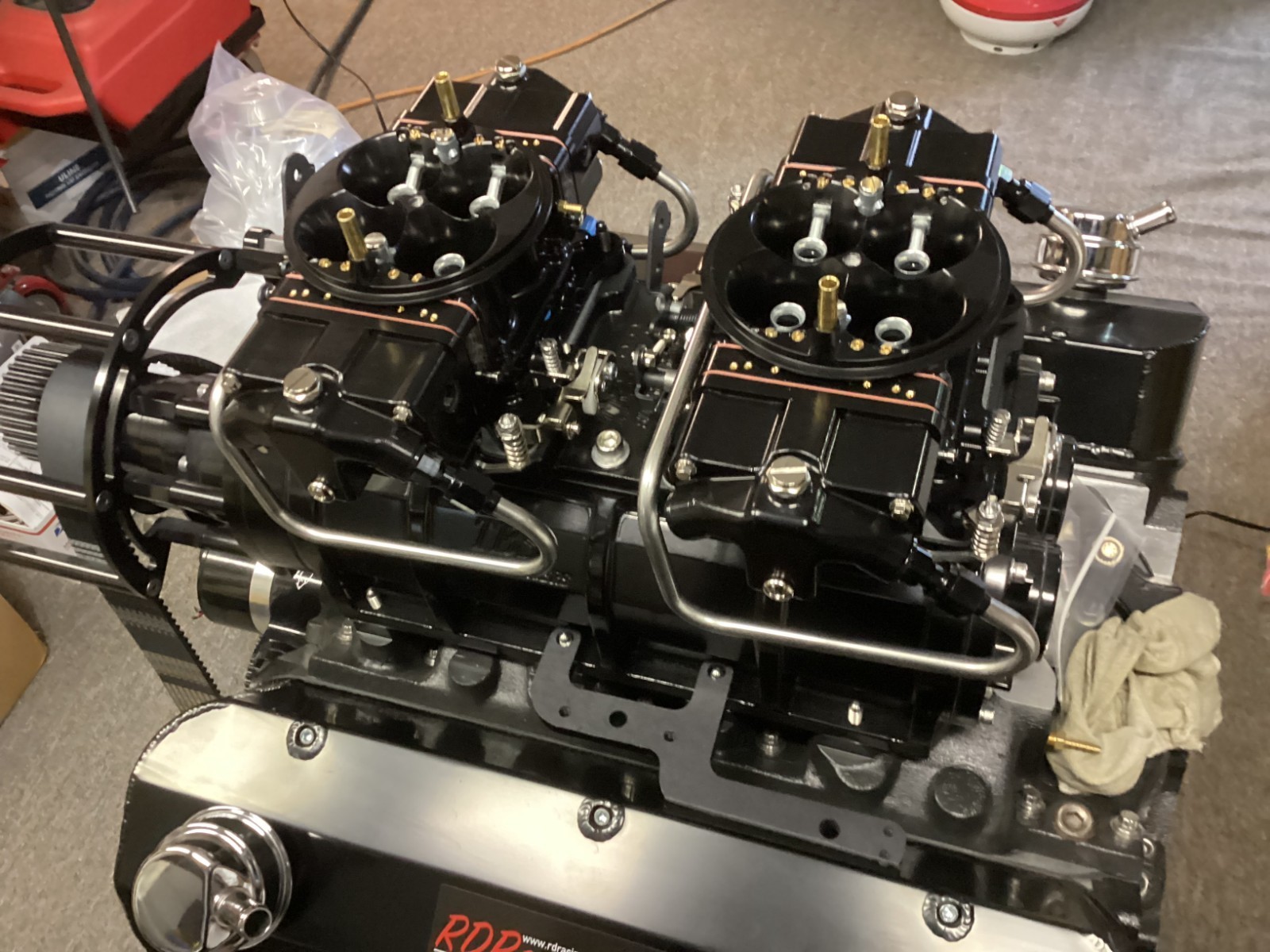 APD 950 CFM 4150 GAS SUPERCHARGER BLOWER CARBS W -6 FUEL LINES ALL NEW