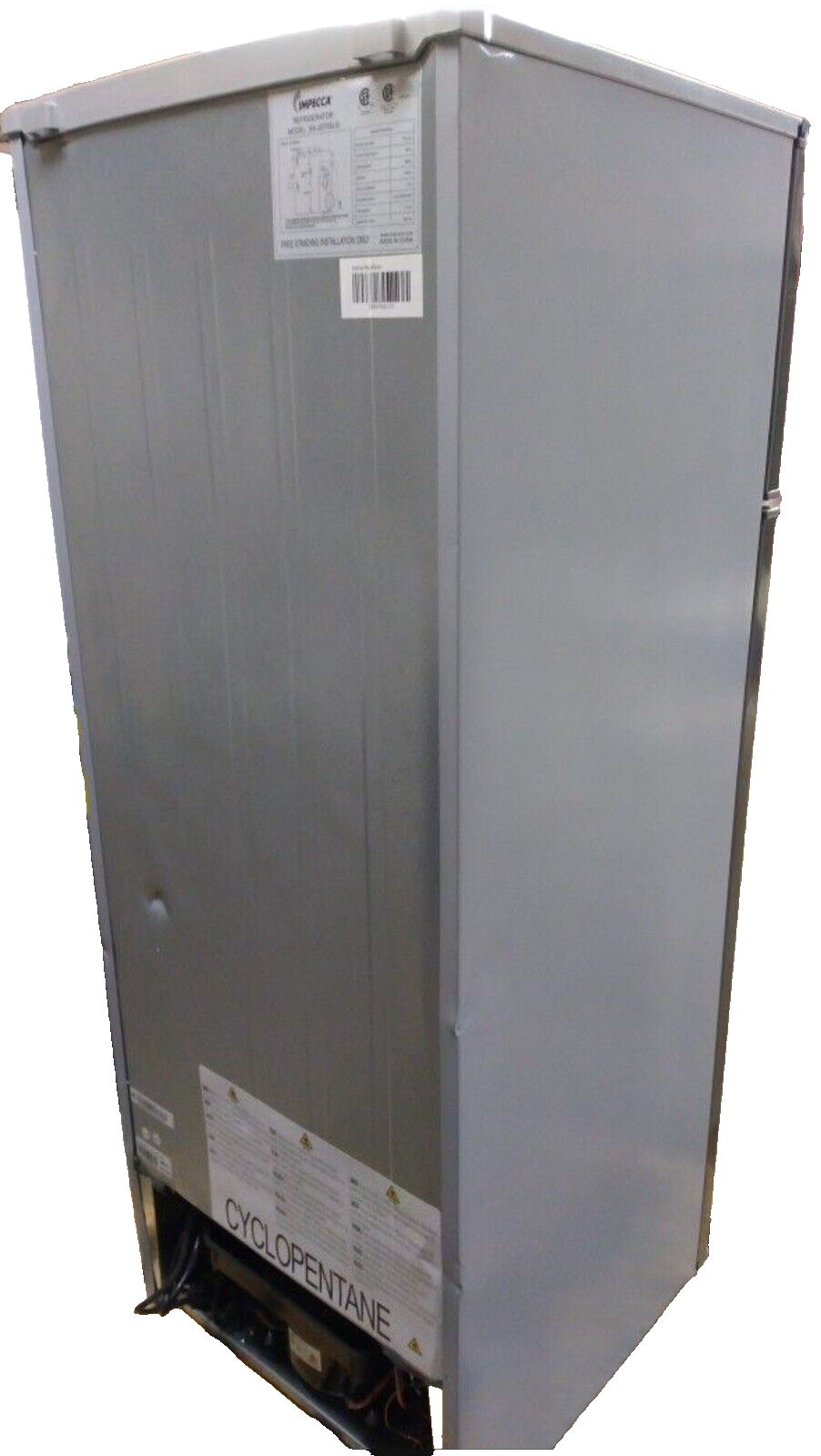 IMPECCA 7.4 Cu. Refrigerator, Top Mount Freezer 21.6"W, small Apartment, Office