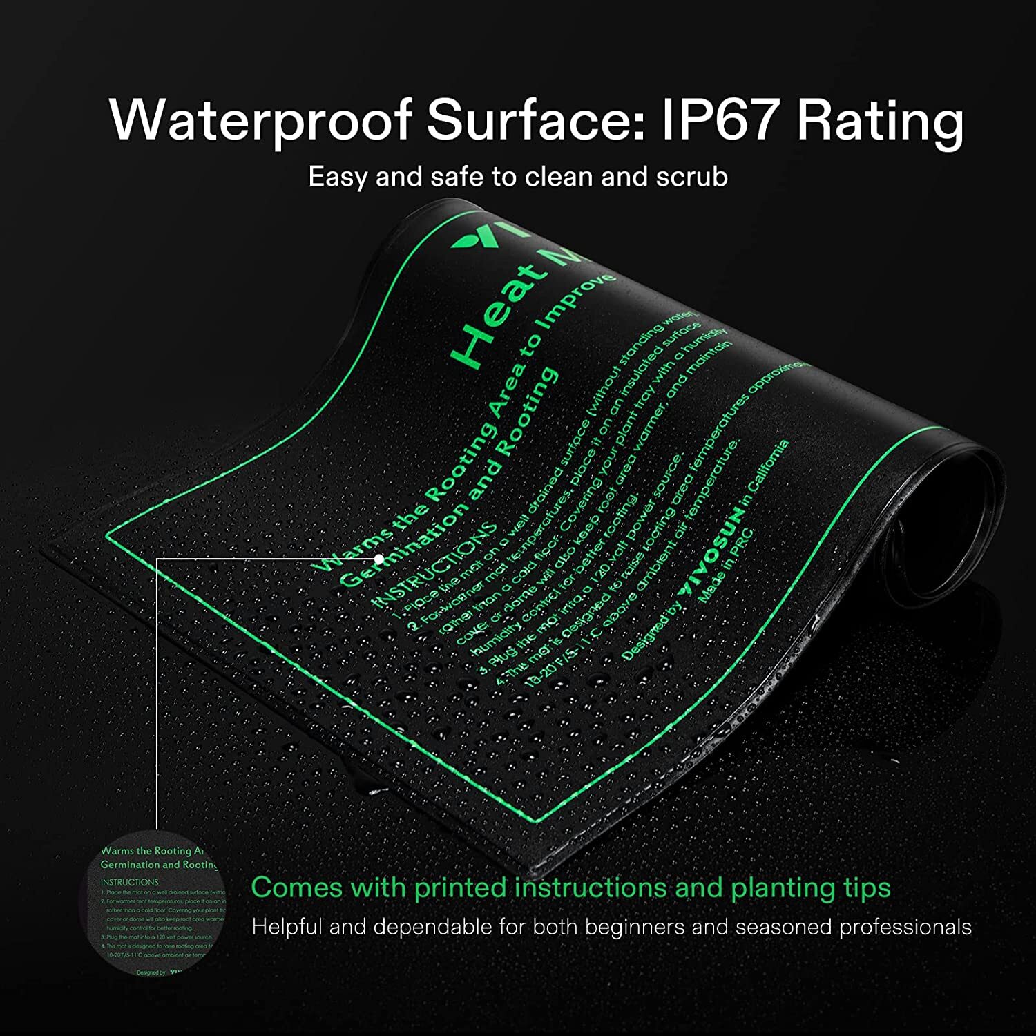 VIVOSUN Seedling Heat Mat with Thermostat Warmer Heating Pad for Plant