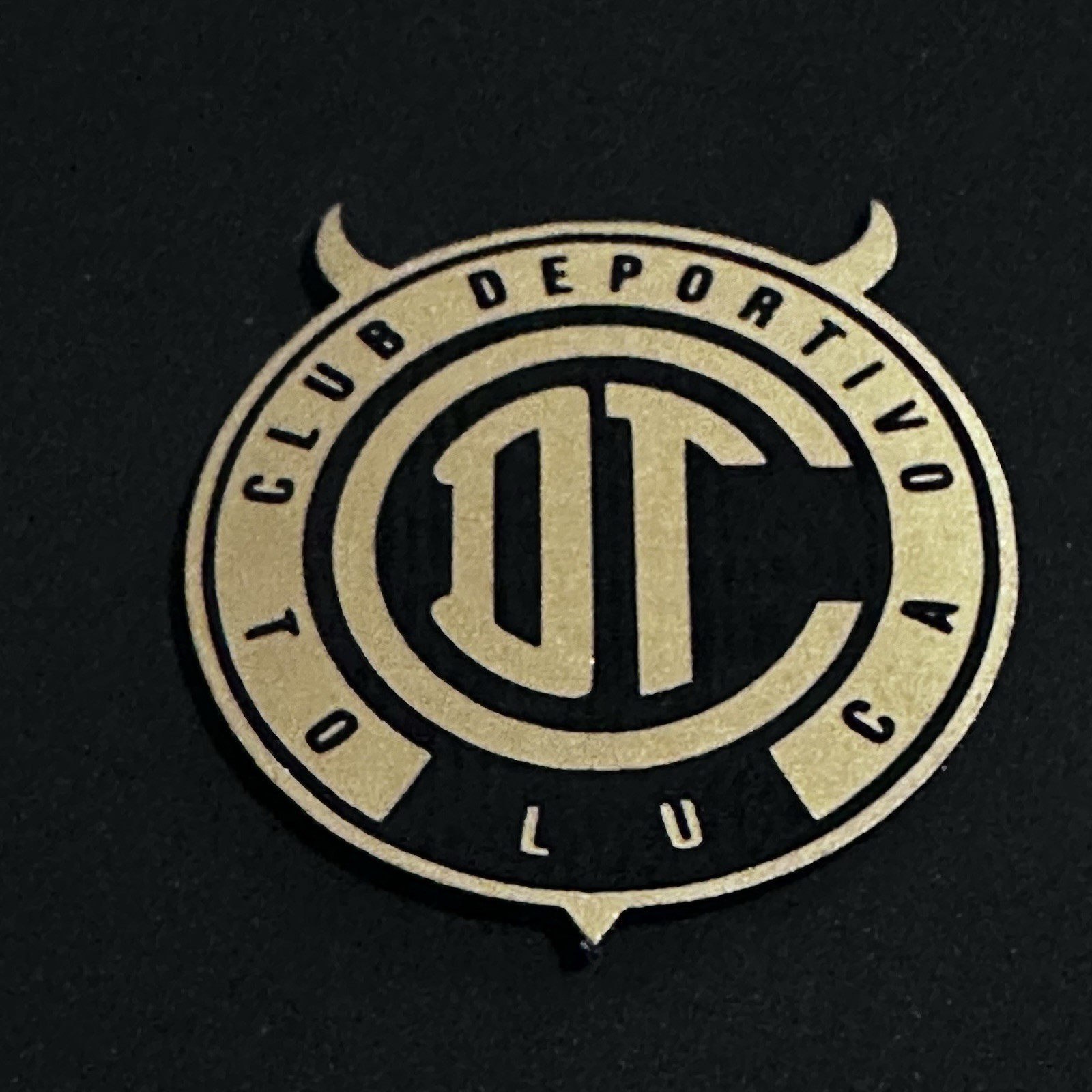 Club Deportivo Toluca laser engraving iron on patch Gold And Black 2.5”