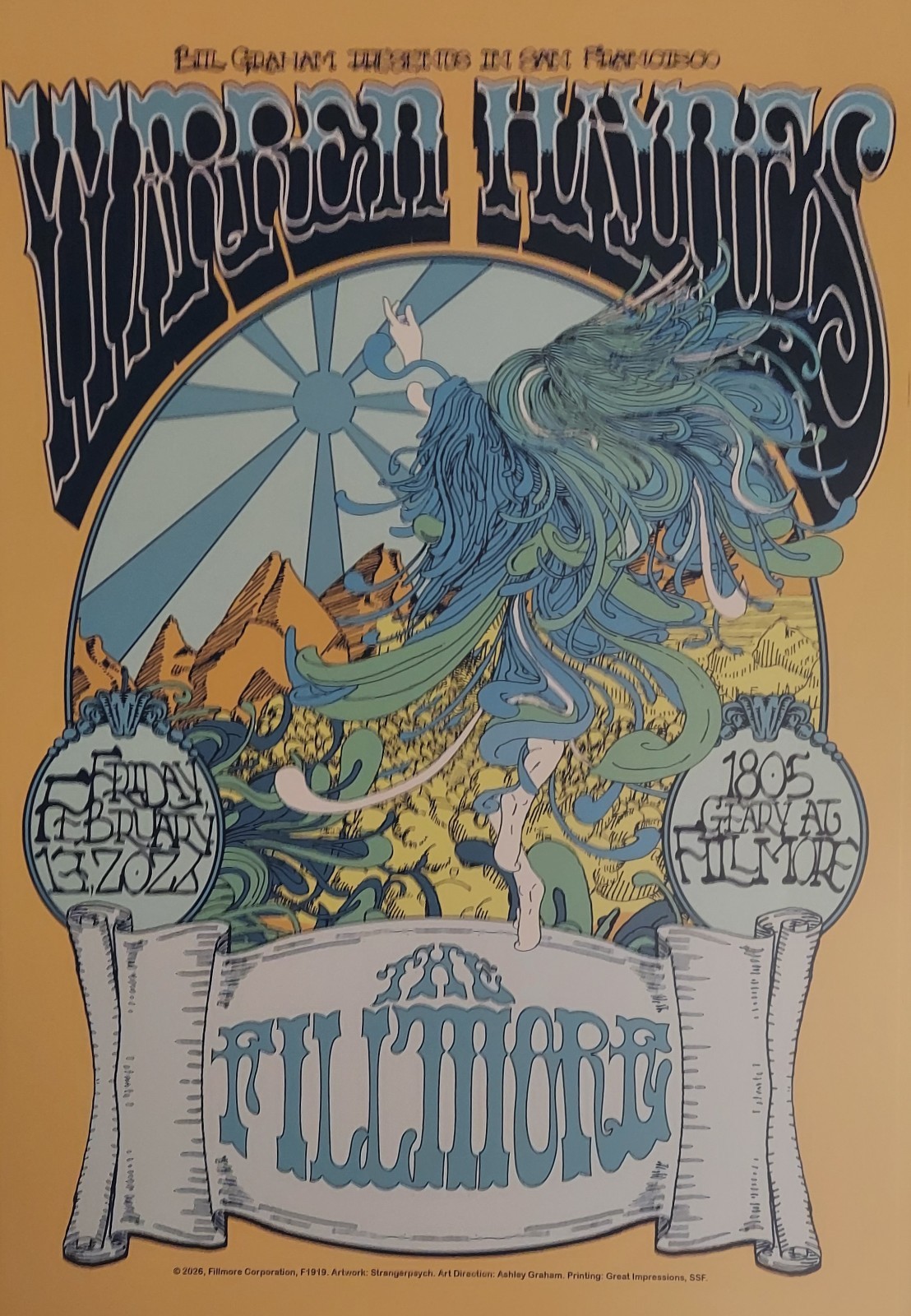 MINT WARREN HAYNES  Fillmore Poster 2026 Govt Mule Allman Brothers