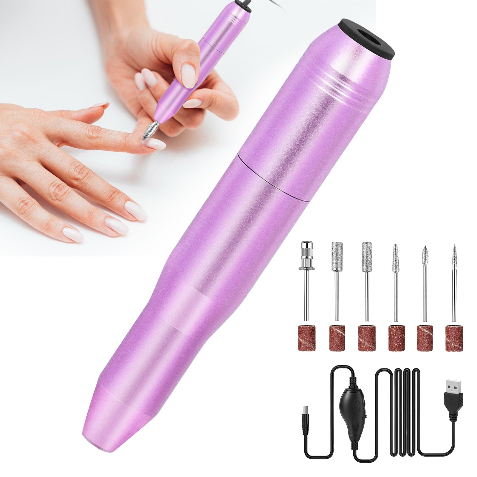 Professional Electric Nail Drill Kit for Acrylic & Gel Nails