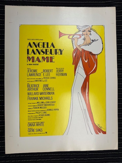 ANGELA LANSBURY MAME UNCUT POSTER VINTAGE 20''x26'' RARE