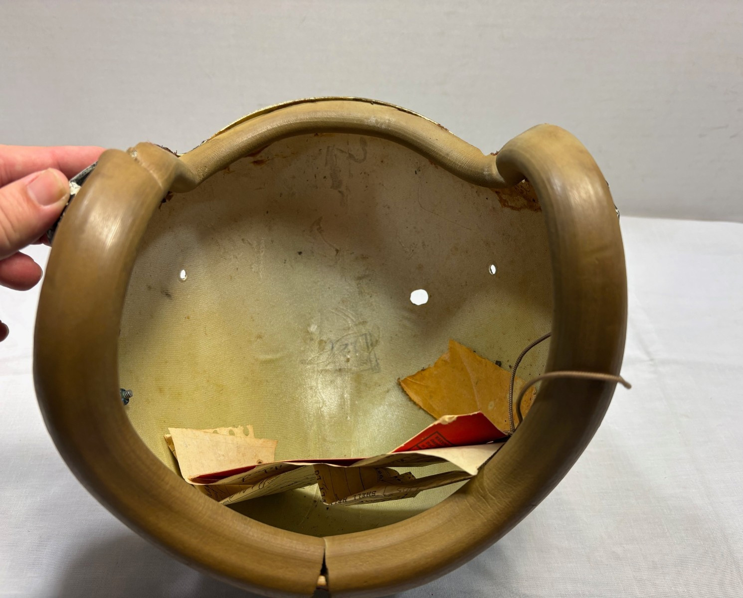 B-52 Camo Hgu-22 Flight Helmet Shell, used-demil Large Tape/edgeroll/bayos