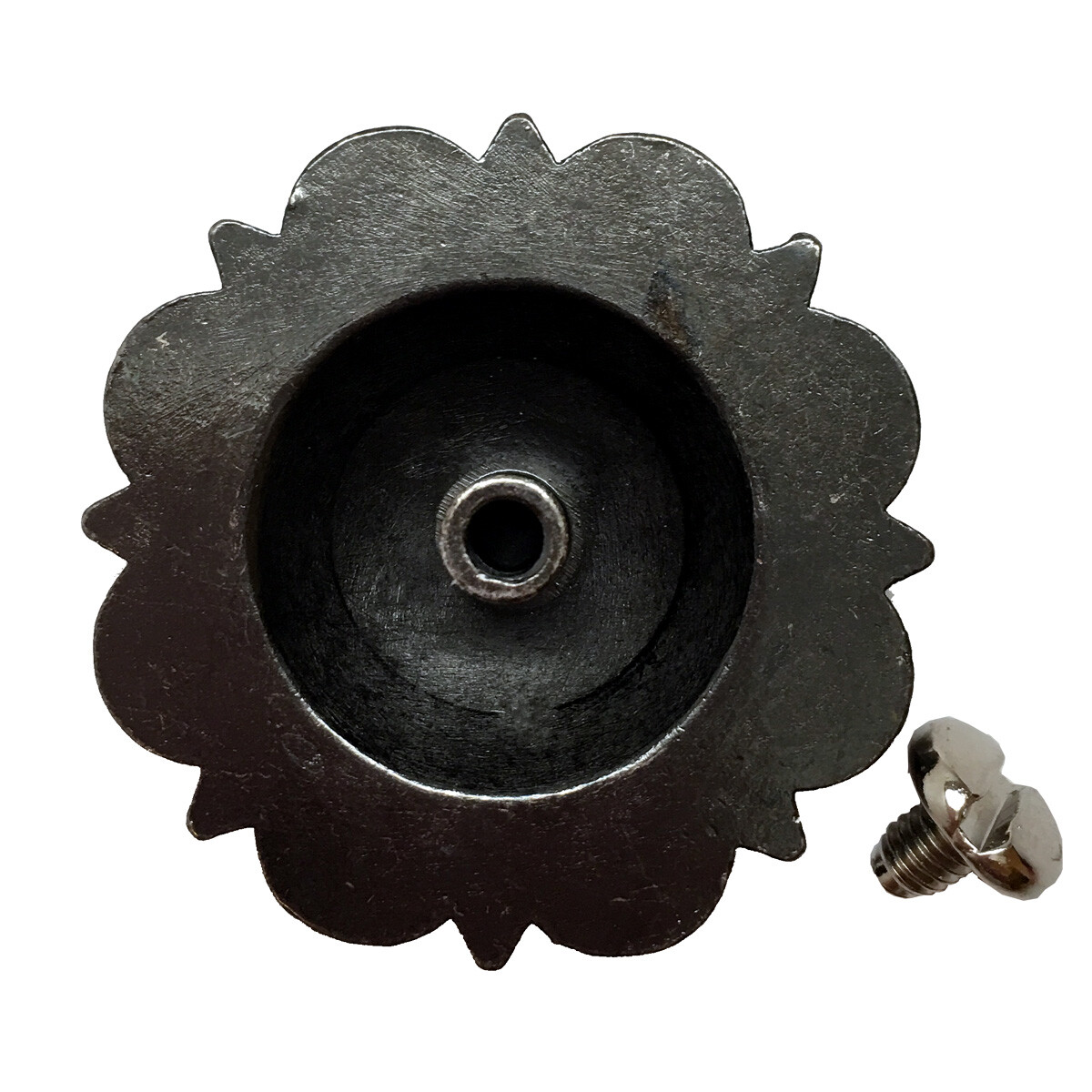 Set of 6 WESTERN SADDLE HORSE TACK BLACK GUN ENGRAVED BERRY CONCHOS SCREW BACK