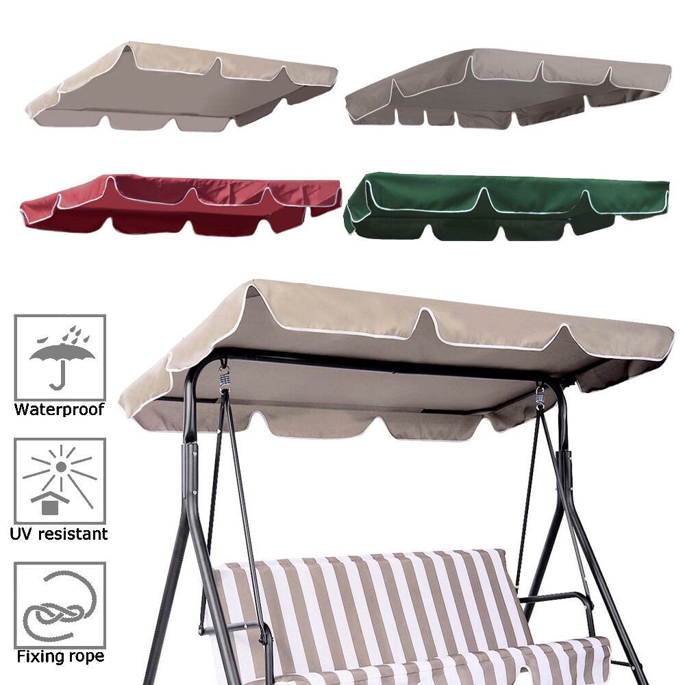 Swing Top Cover Canopy 300D Replacement Garden Patio Outdoor 66x45 75x52 77"x43"