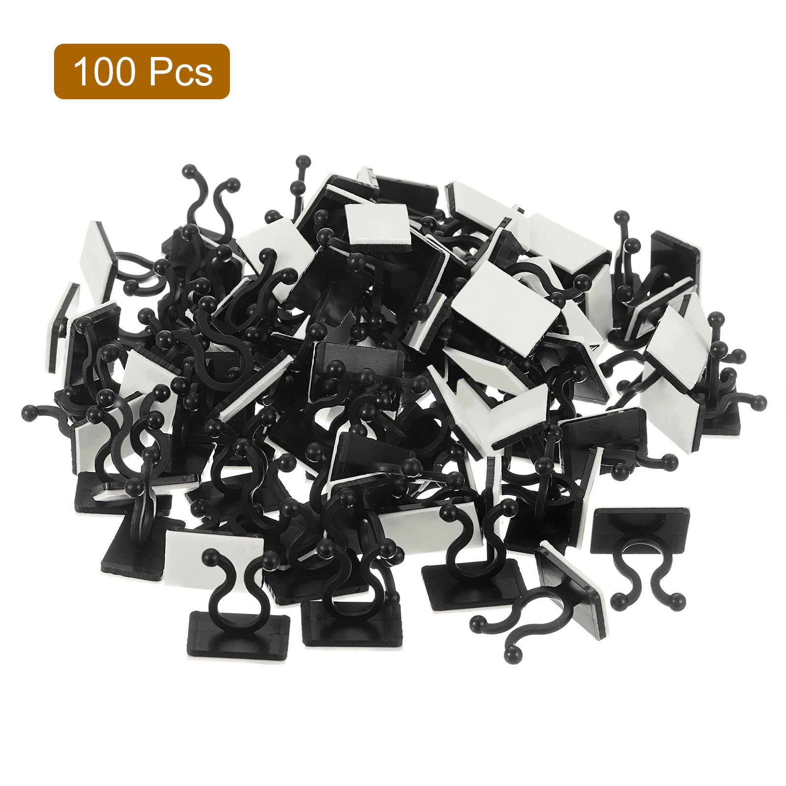 100Pcs Plant Climbing Wall Fixture Clips for Indoor Outdoor Black 7.2mm