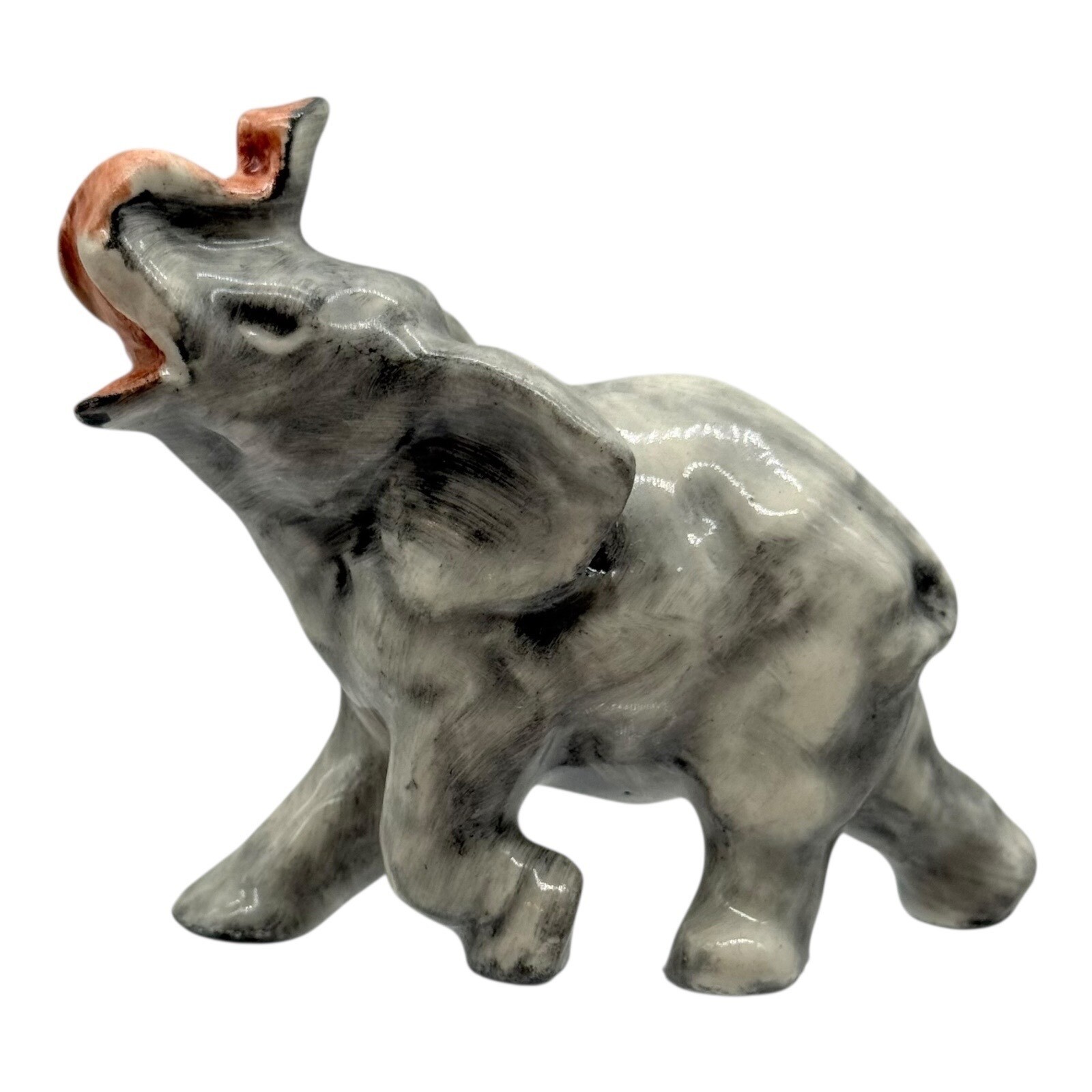 Elephant Figurine Statue Trunk Up Good Luck Decor Animal Vintage Collectible