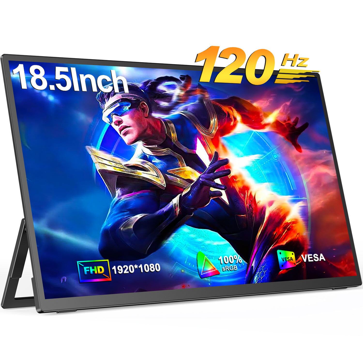 120Hz Gaming Monitor Portable Monitor 18.5" 1920*1080 Freesync Screen HDR FHD