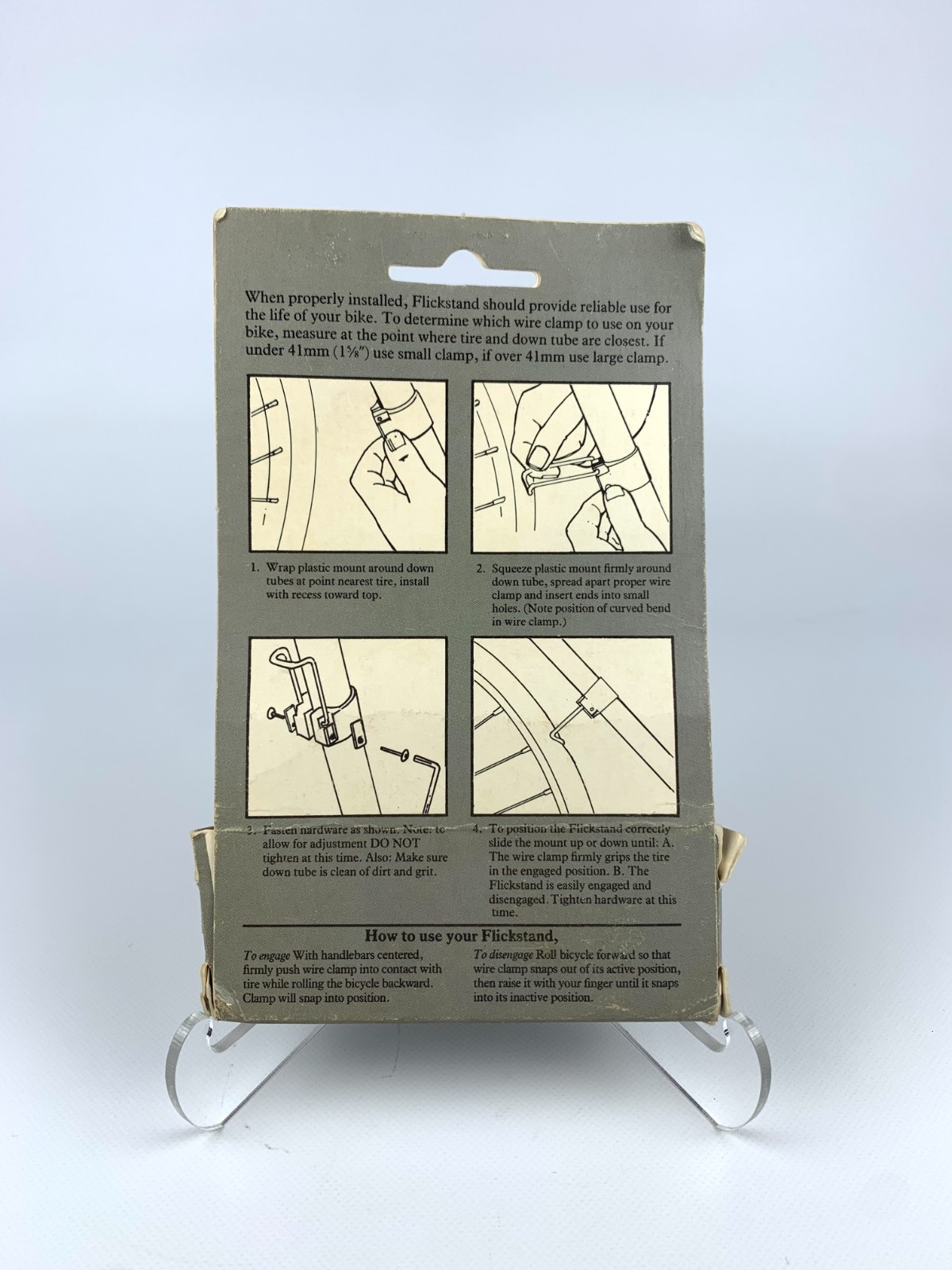 Vintage Rhode Gear Flickstand Bicycle Parking Device Bike KickStand NOS 1980s