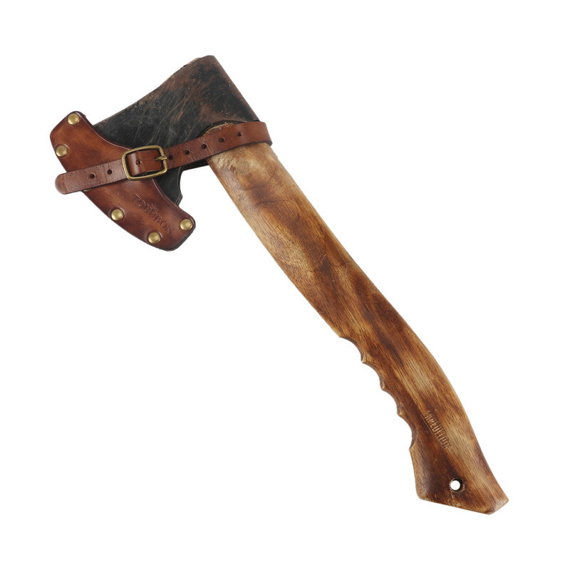 TOURBON Leather Axe Sheath 4-1/4" Blade Protection Hatchet Head Cover Adjustable