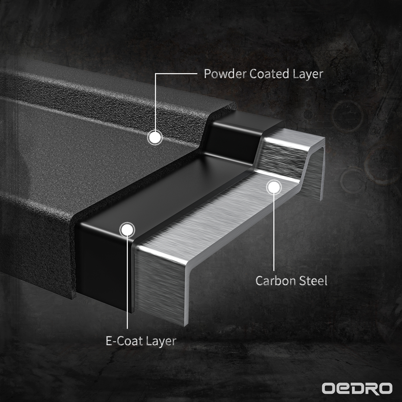 OEDRO Running Boards for 2005-2023 Toyota Tacoma Double Cab Side Steps Nerf Bars
