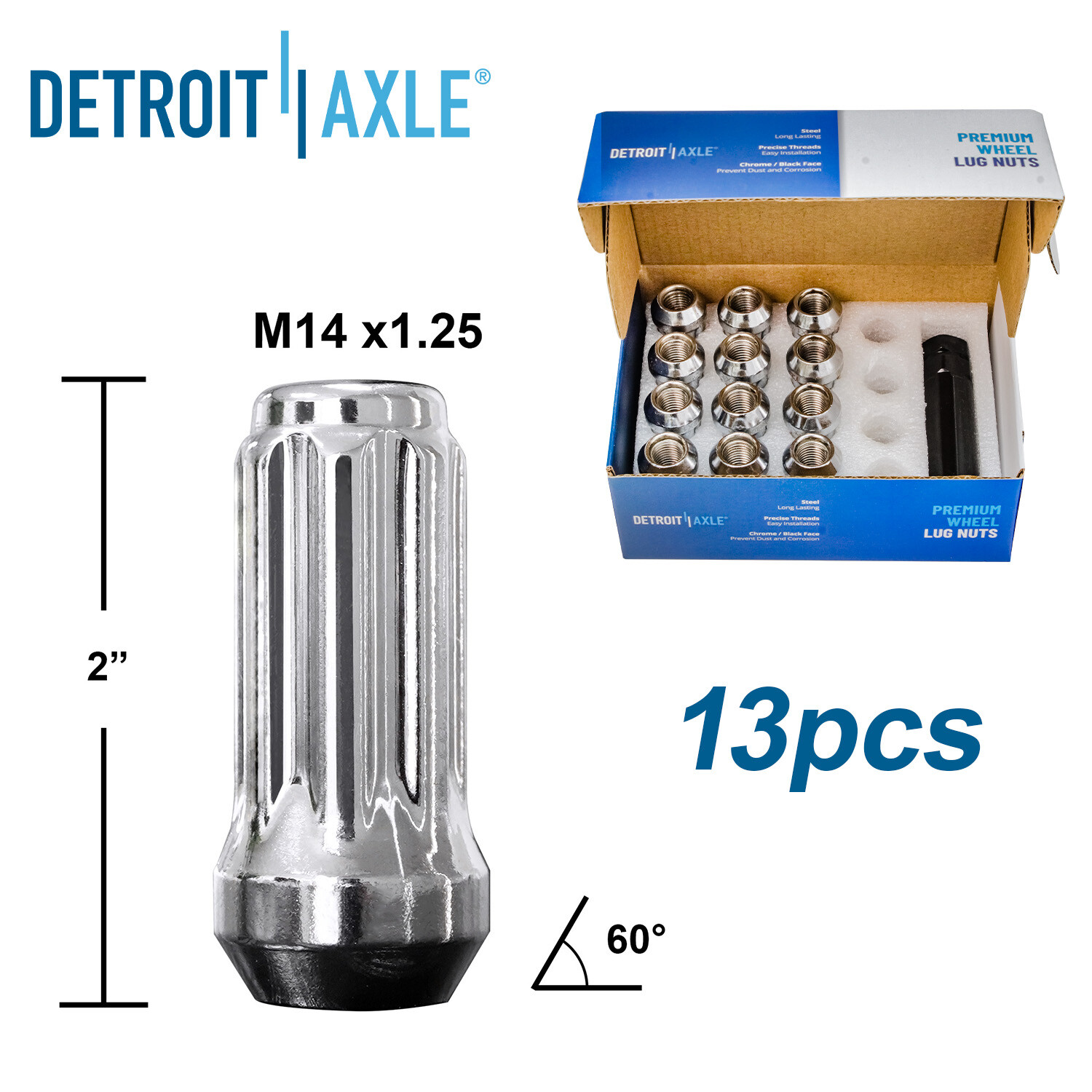 Rear Drilled Rotors Brake Pad Wheel Hub + 12pc Lugnut w/key for Traverse Enclave