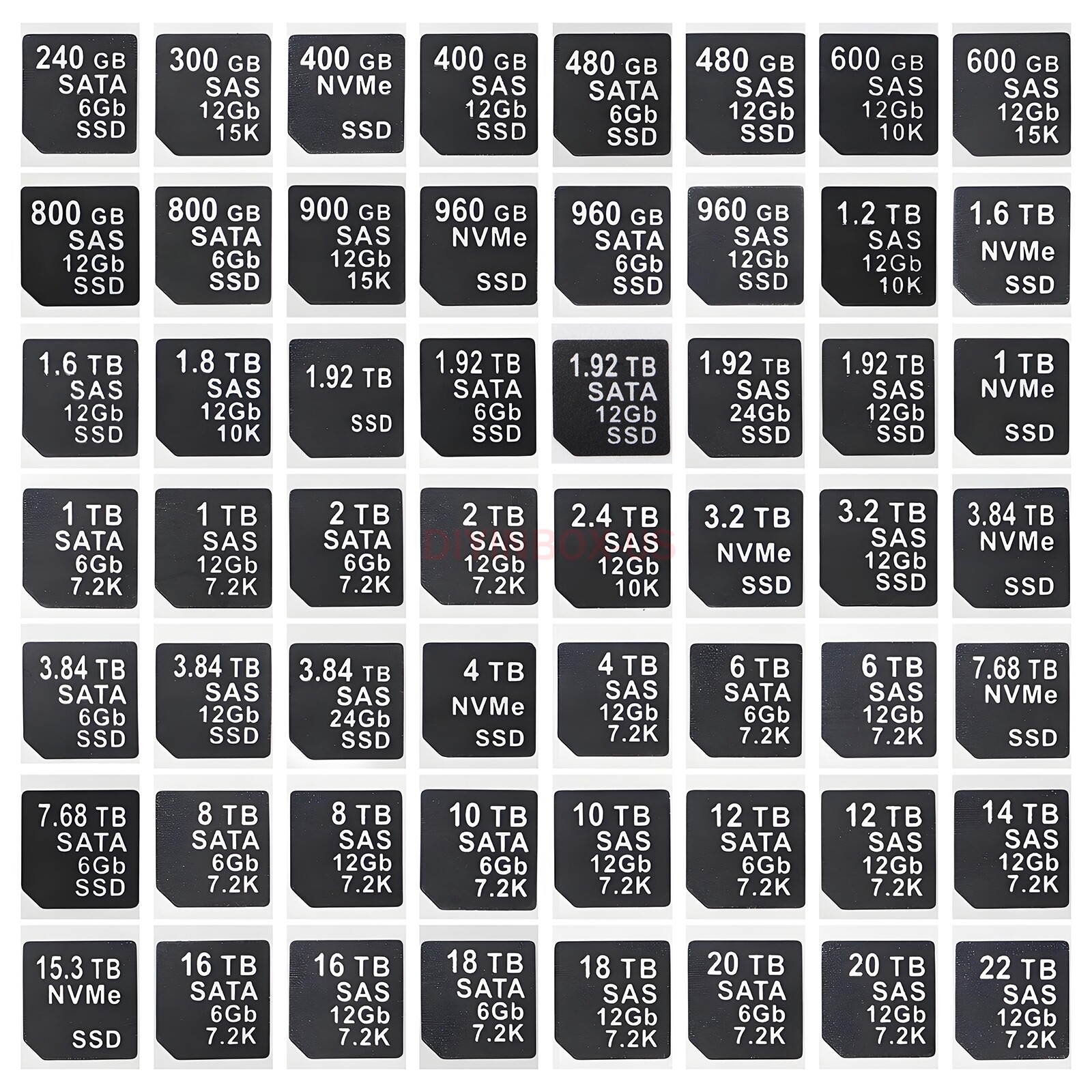20-pcs DXD9H X7K8W Tray Caddy Adhesive Stickers Labels For DELL G14 HDD Stickers