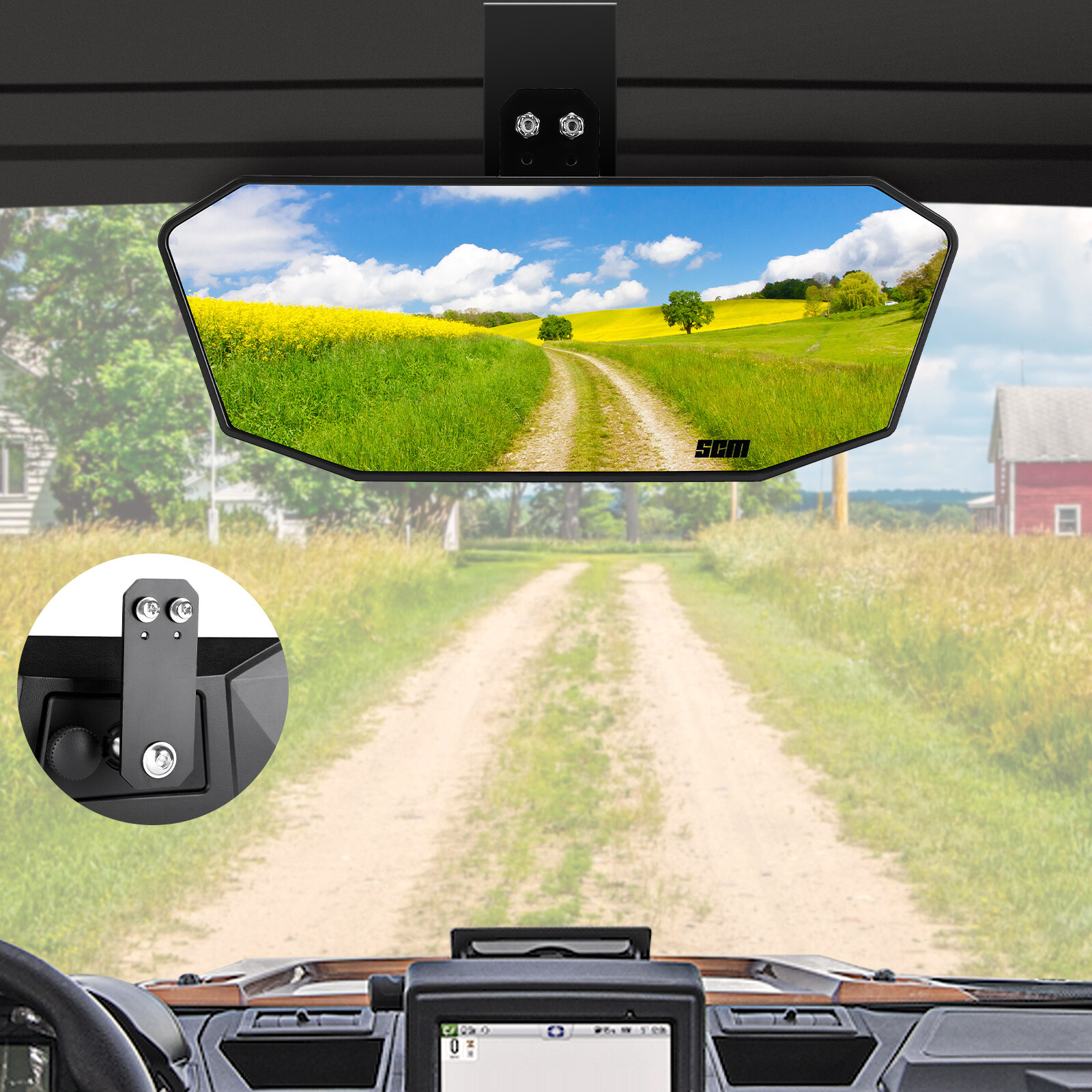 Upgraded Rear View Center Mirror For Polaris Ranger 570 S 900 XP 1000 2017-2024