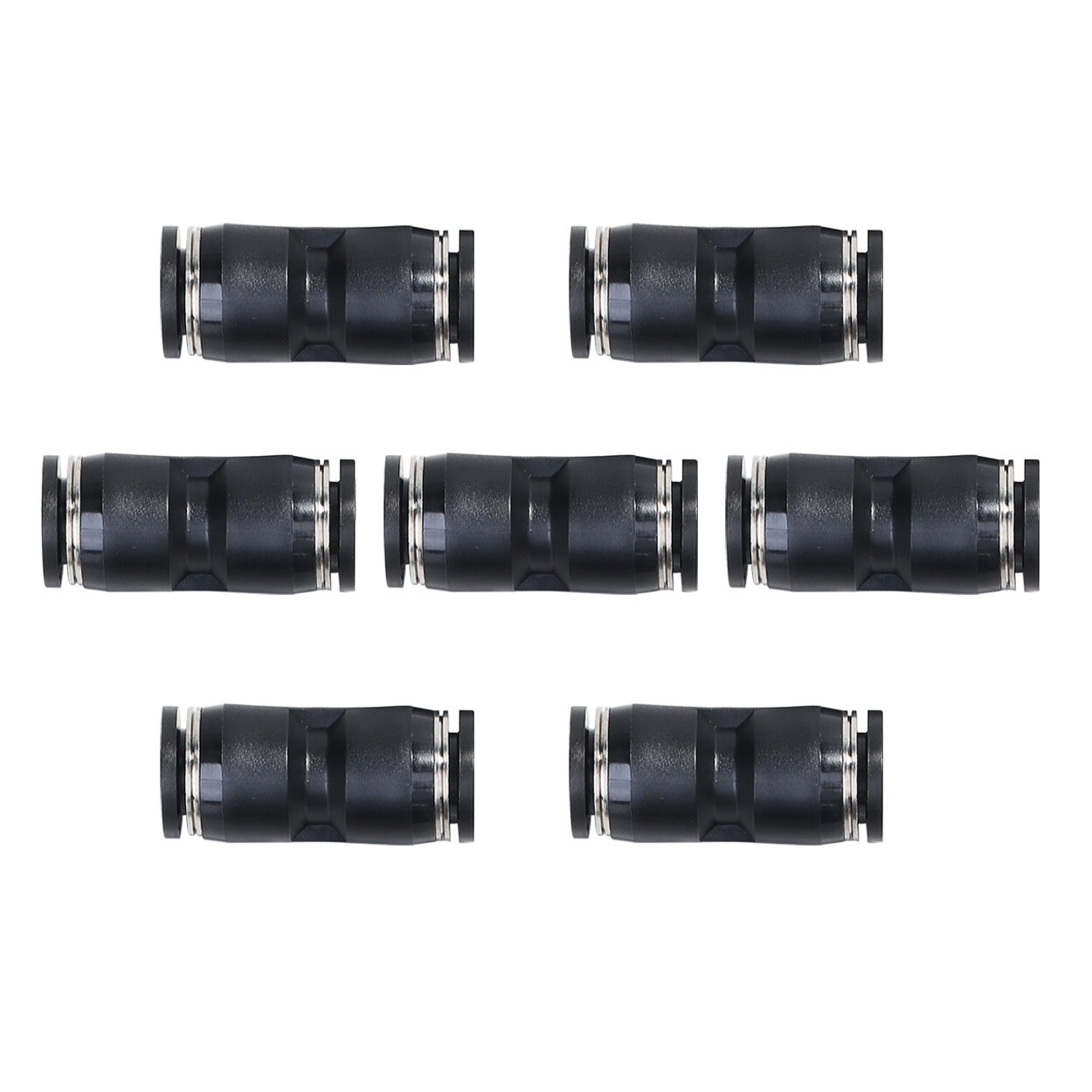 Straight Air Line Union Push To Connect Air Fittings For 3/8" OD Pneumatic 10Pcs