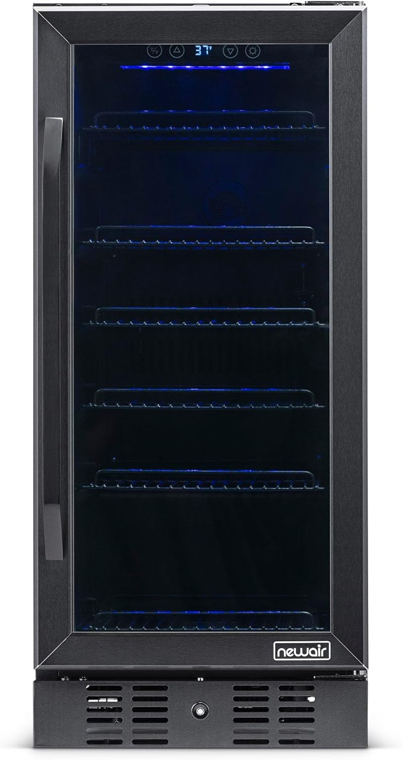 Newair NBC096BS00-RB 15" Built-in Beverage Fridge,96 Cans-Certified Refurbished