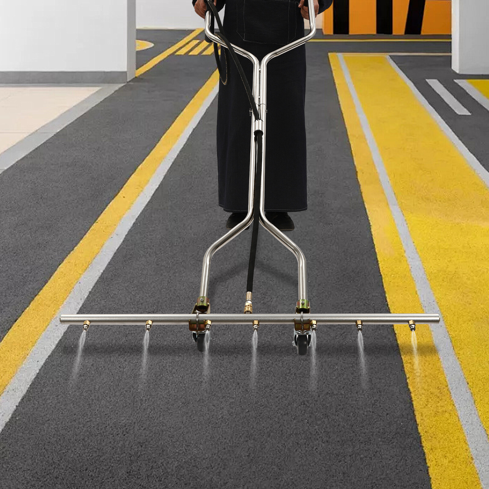 39" 7-Hole Water Broom For Hot and Cold Water Pressure Washer 100x160cm/39*63in