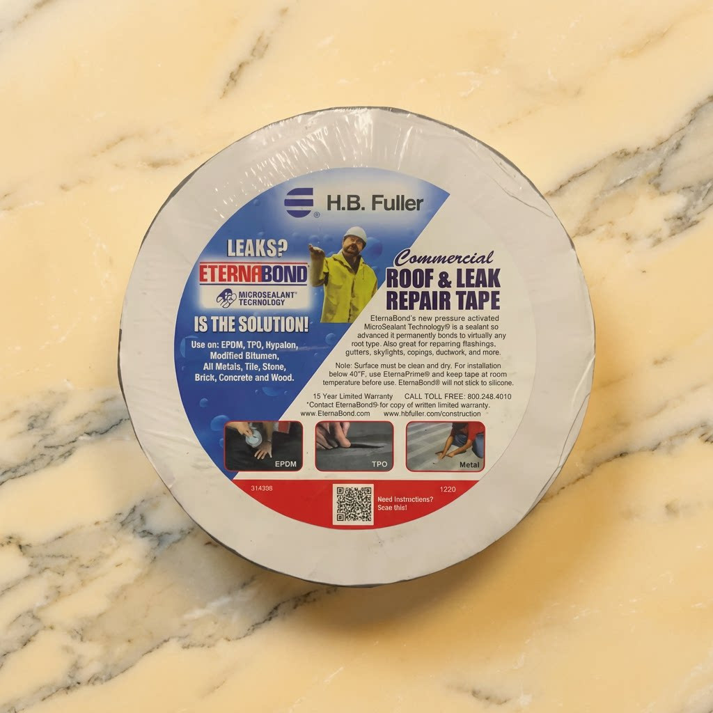 EternaBond RoofSeal White 4 x50 MicroSealant UV Stable RV Roof Seal Repair Tape