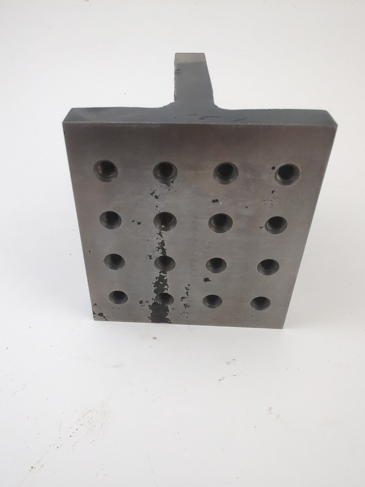 3" X 3 1/2" MACHINIST ANGLE PLATE W/ 1/4-20 HOLES PRECISION GROUND JIG FIXTURE