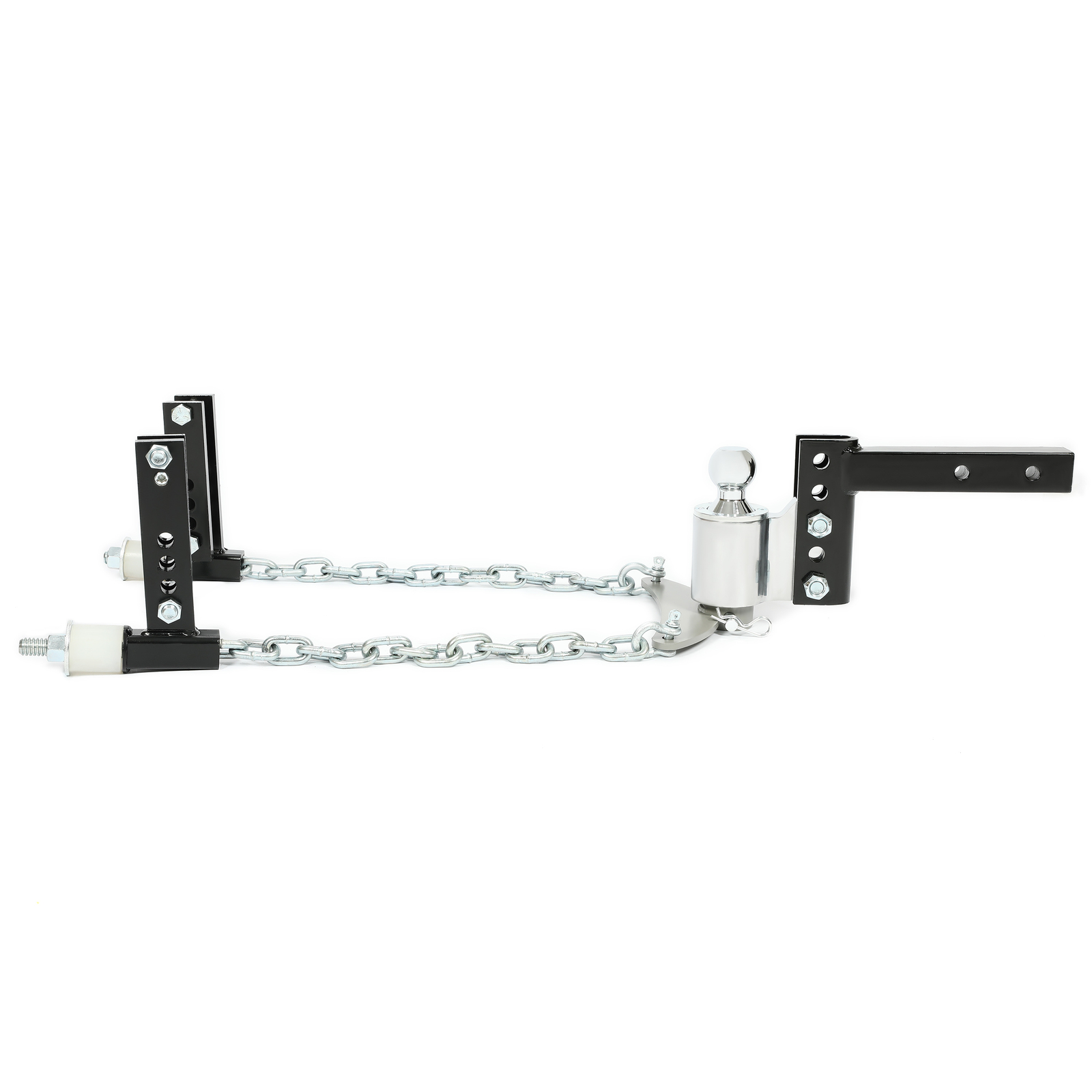 Powder Coated & Chrome Weight Distribution Hitch For 4" drop/rise 2-5/16" ball