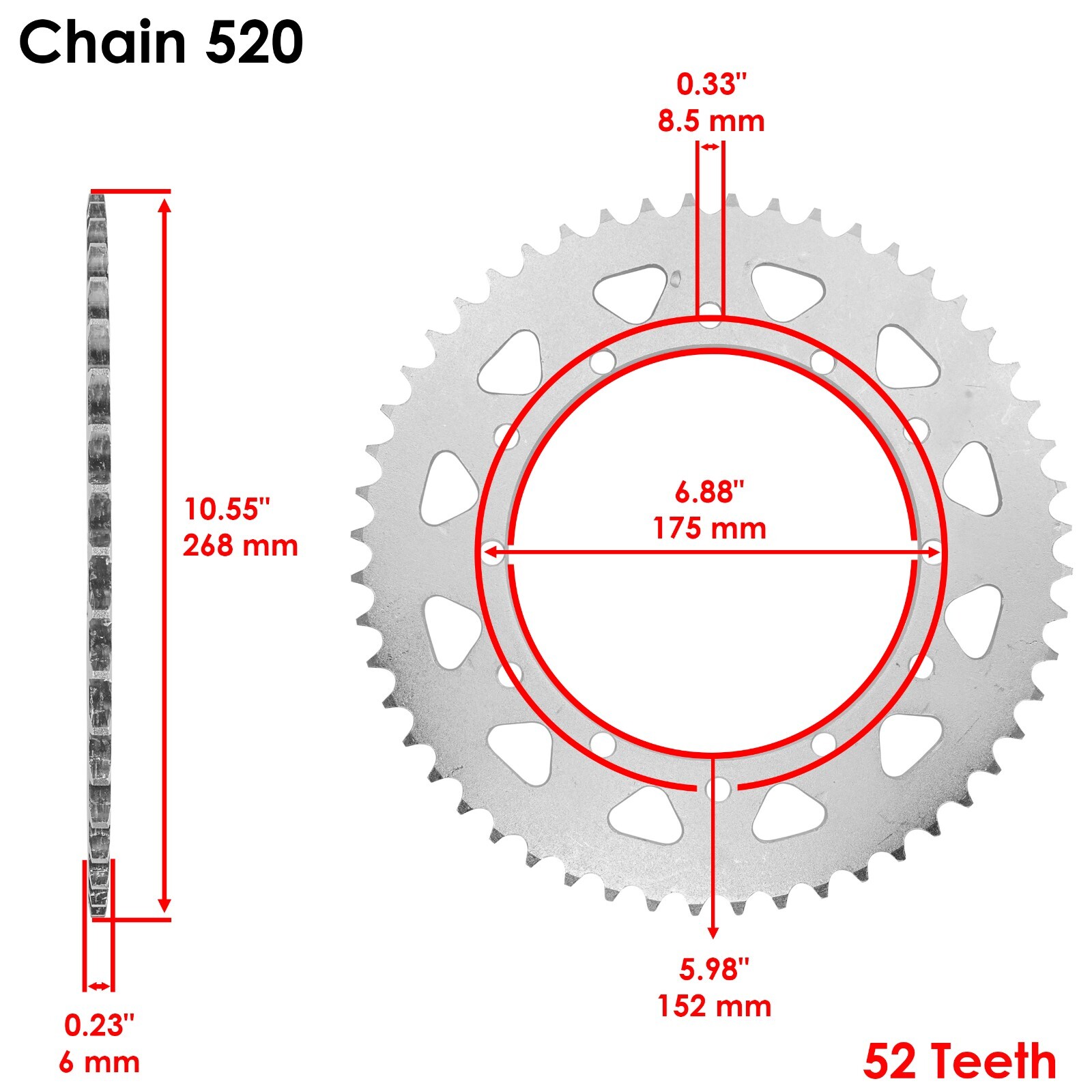 Blue O-Ring Drive Chain & Sprockets Kit for Yamaha TTR250 TT-R250 1999-2006