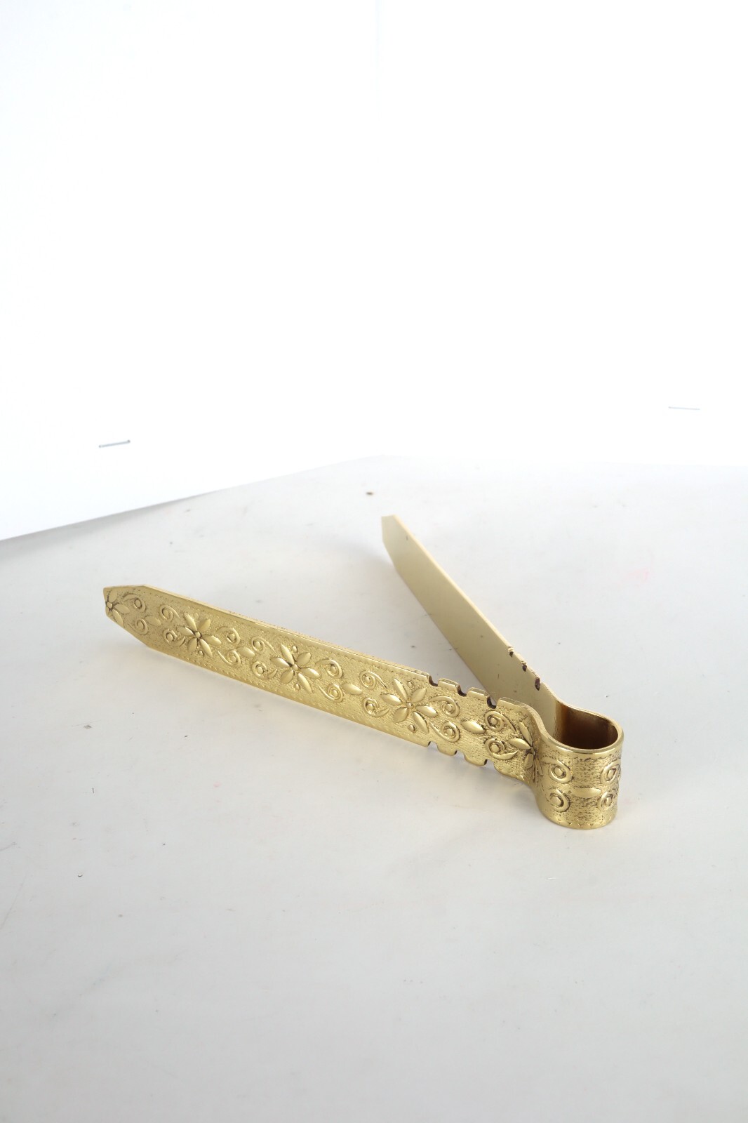 Polished Brass Floral Incense Charcoal Tongs for Church or Home Use 4.25 Inch