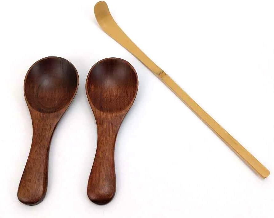 2 Pack Wooden Tea Scoops Matcha Scoop Green Tea Spoon S-1906x2