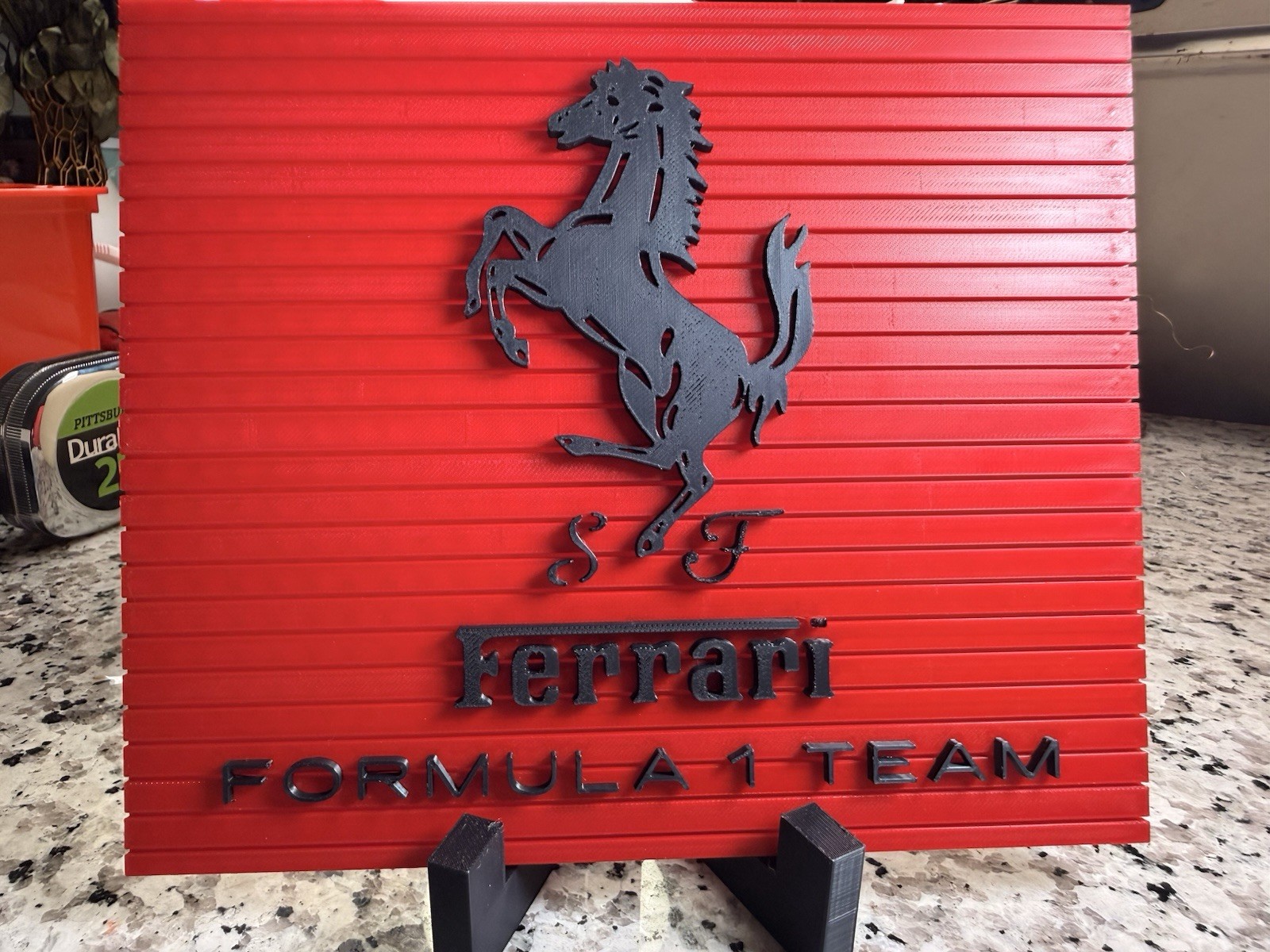 Ferrari F1 Scuderia Team Logo Wall Art Sign Decor For F1 Collector Fan Gift