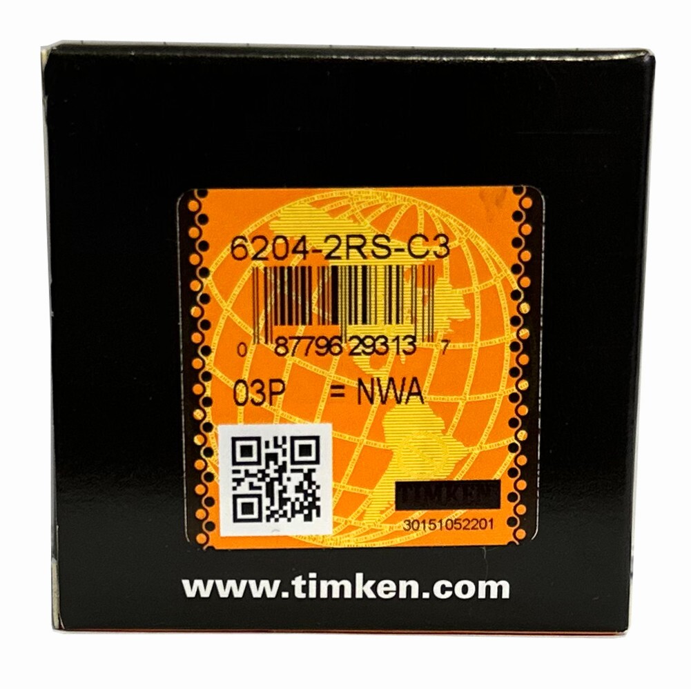 2PCS TIMKEN 6204-2RSC3 20X47X14MM C3 Clearance Double Rubber Seal Ball Bearings