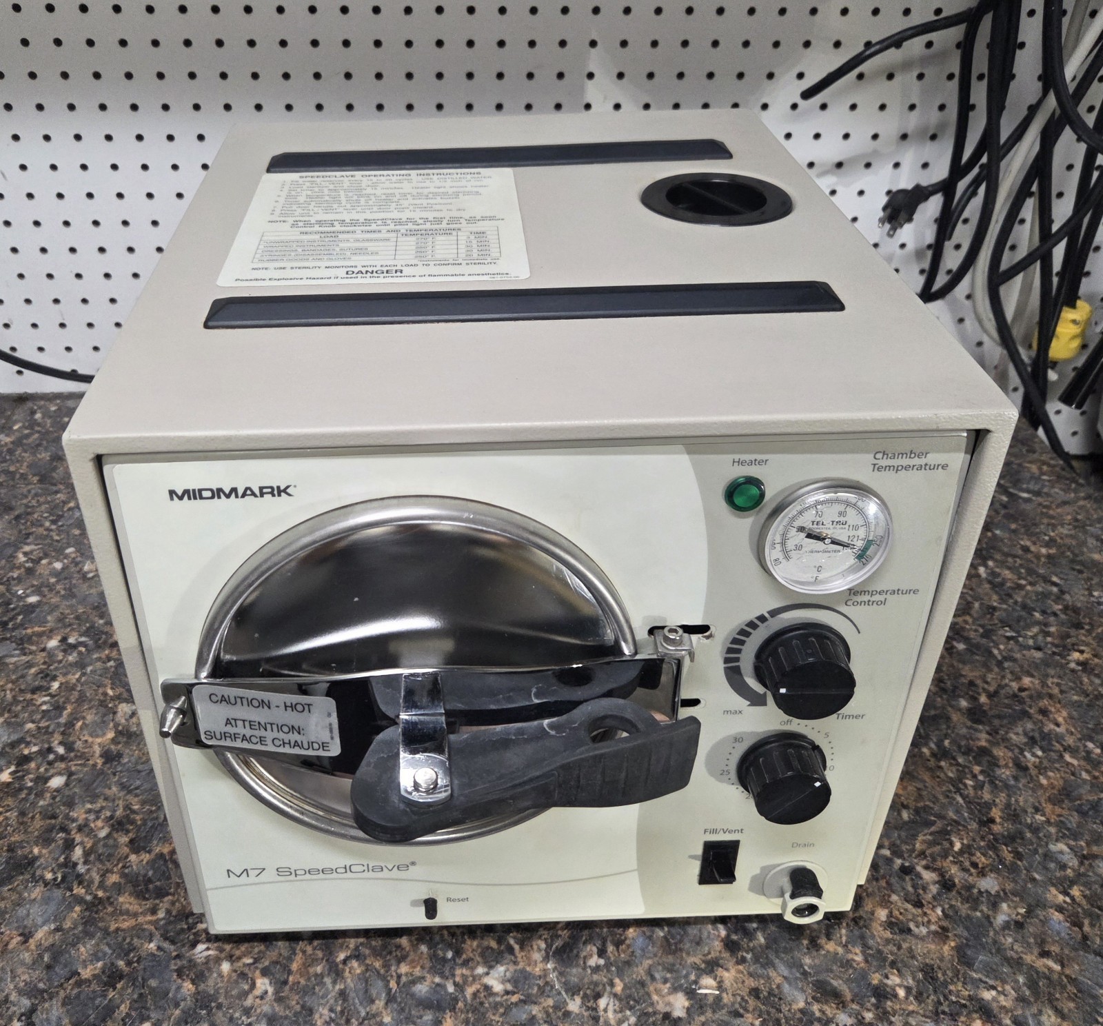 M7 Midmark Ritter Sterilizer Steam Autoclave Speedclave dental tattoo vet