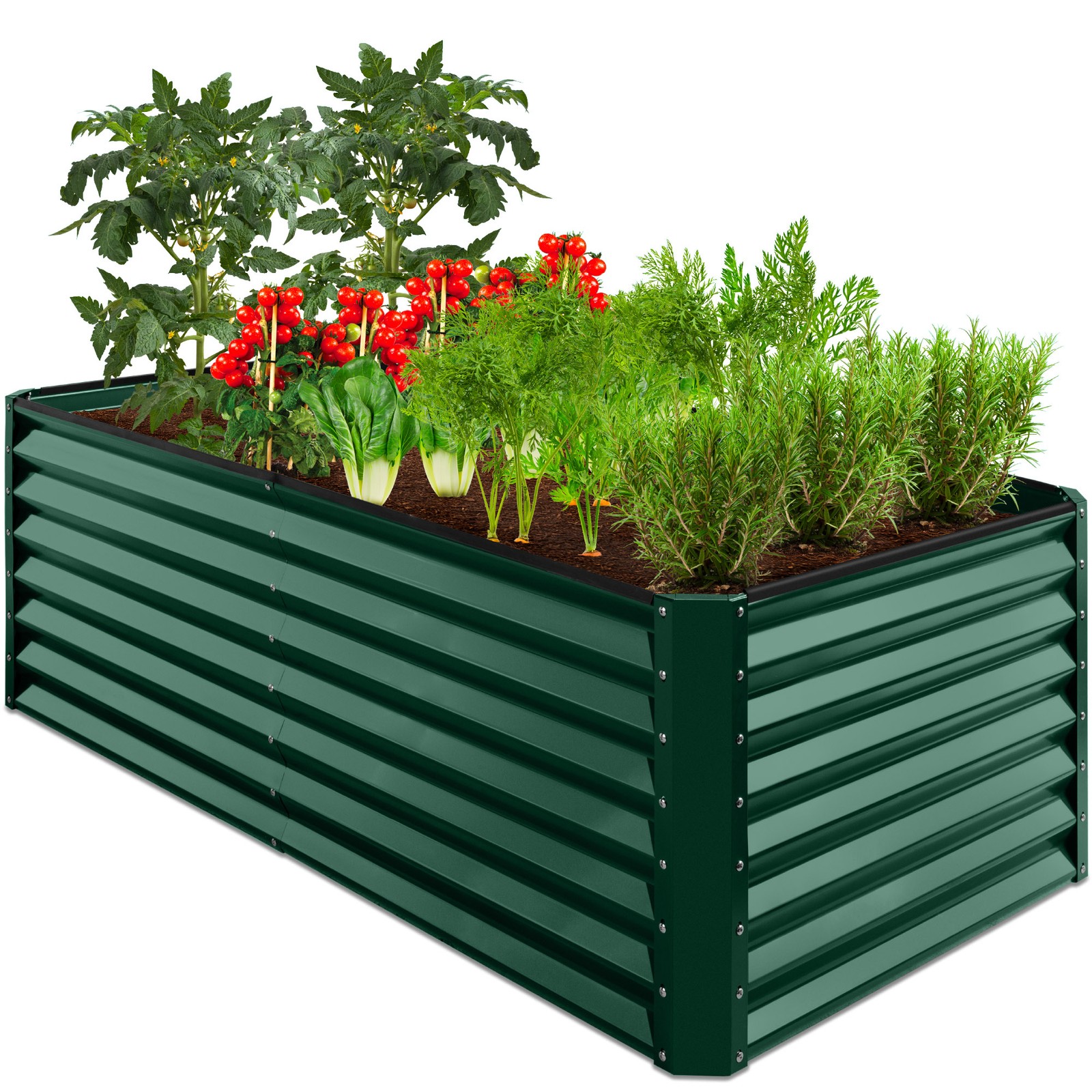 Best Choice Products Metal Raised Bed Vegetables Flowers Herbs - 6x3x2ft