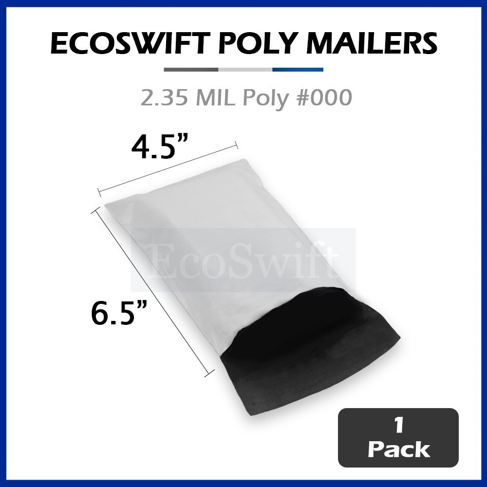 eBay Standard Envelope 6.5x4.5 Poly Mailers Bags 25 50 100 250 500 Bulk 2.35 MIL